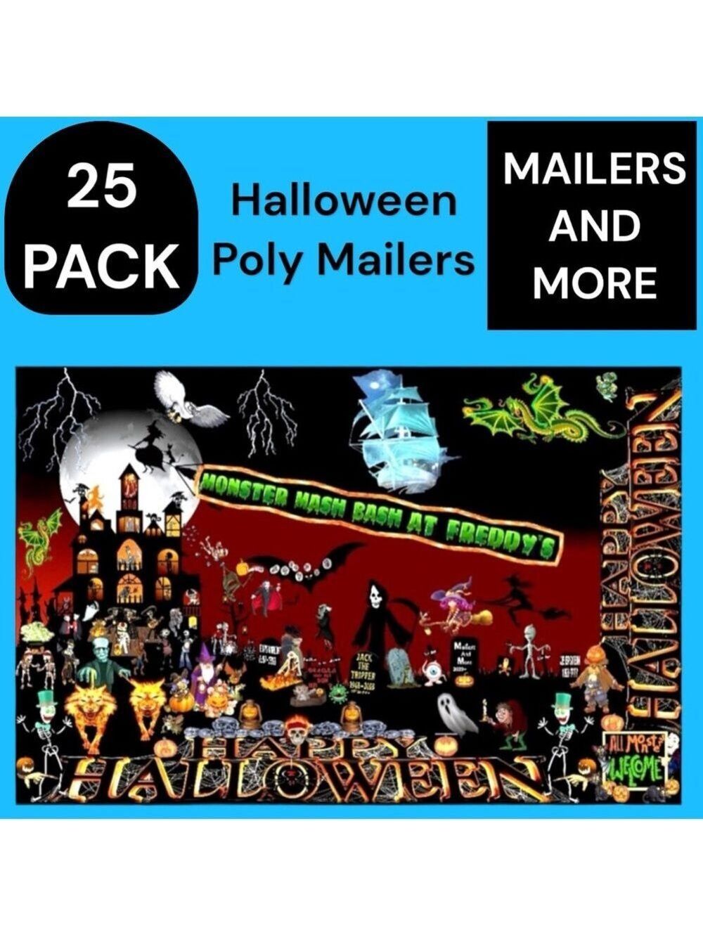 25 10X13 Poly Mailers HALLOWEEN Mailers Shipping Envelopes PRICE FIRM Fall - Picture 3 of 16